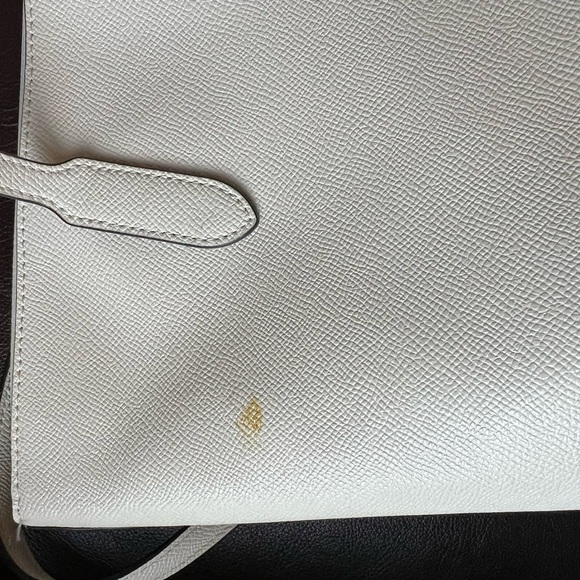 Coach Cream Leather Tote with Gold Hardware - Picture 7 of 8